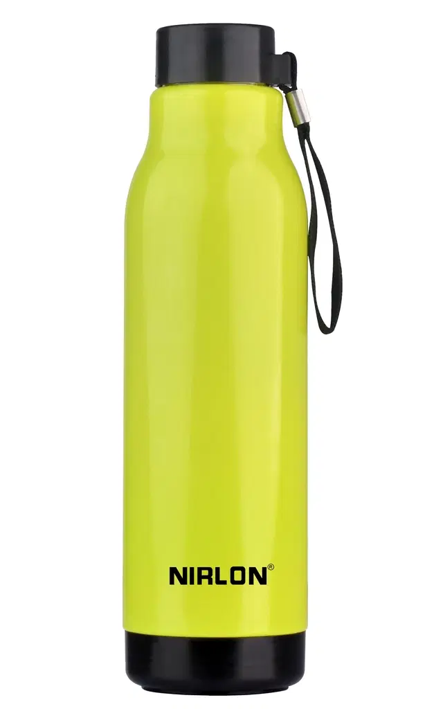 Nirlon PU Insulated Stainless Steel Water Bottles, Green, 480 ml