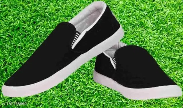 Loafers for Men (Black & White, 8)