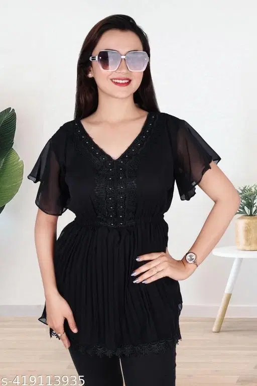 Short Western Dress for Women (Black, XS)