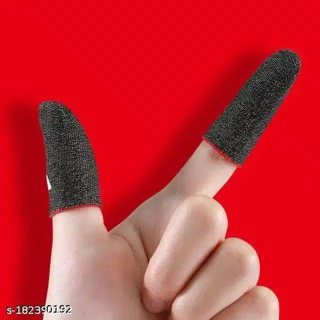 Gaming Finger Sleeves, Black & Red, Set of 1