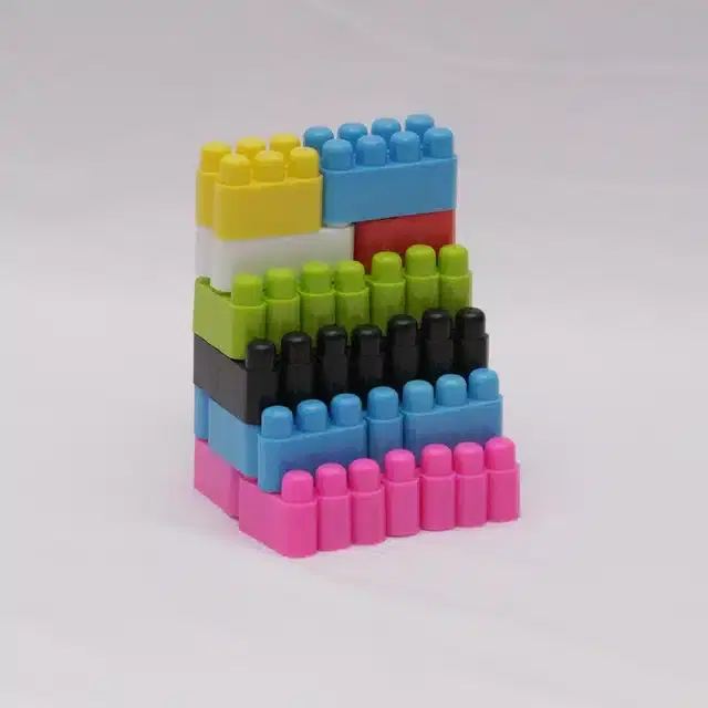 Plastic Educational Big Bullet 70 Pcs Building Blocks Toy Set for Kids, Multicolor