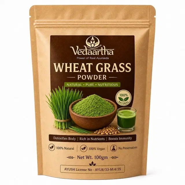 Vedaartha Wheat Grass Powder For Immunity, De-Toxifying, 100 g