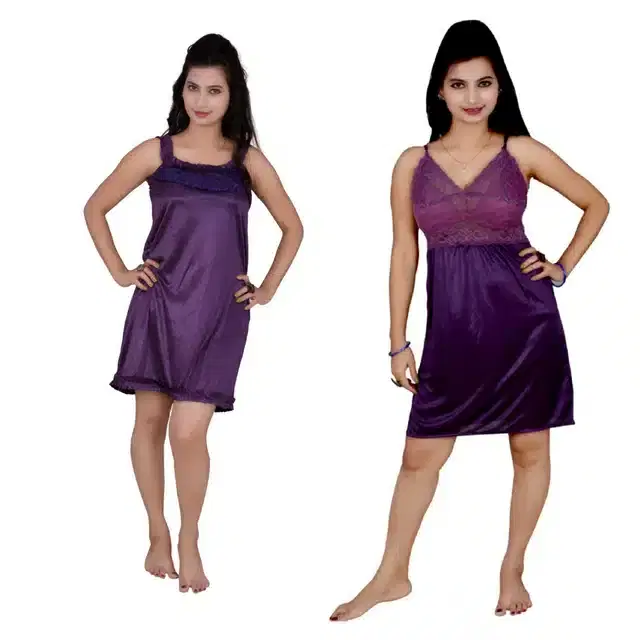 Babydoll for Women, Pack of 2 (Multicolor, Free Size)