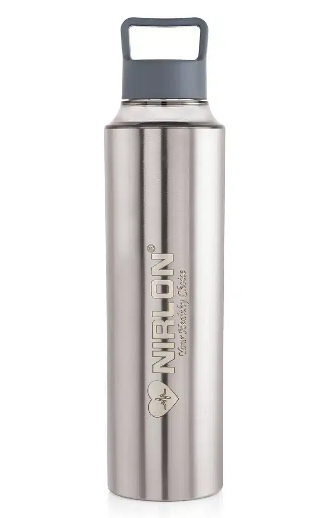Stainless Steel Insulated Single Wall Water Bottle, Silver, 900 ml
