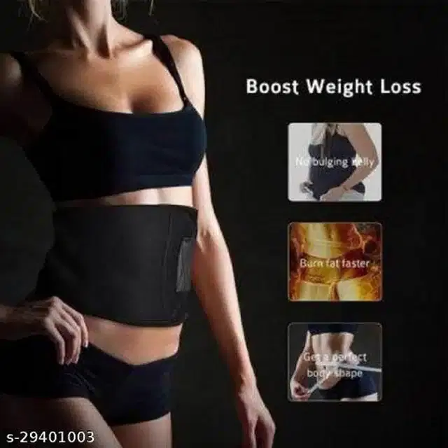 Sweat Belt for Unisex, Black, Free Size