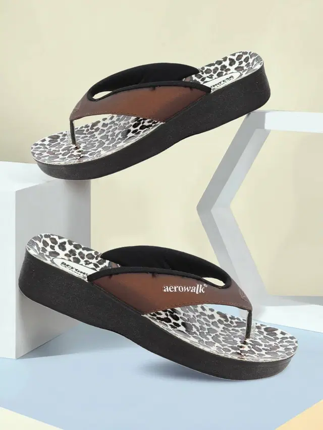 aerowalk Casual Wedges for Women (Copper, 8)