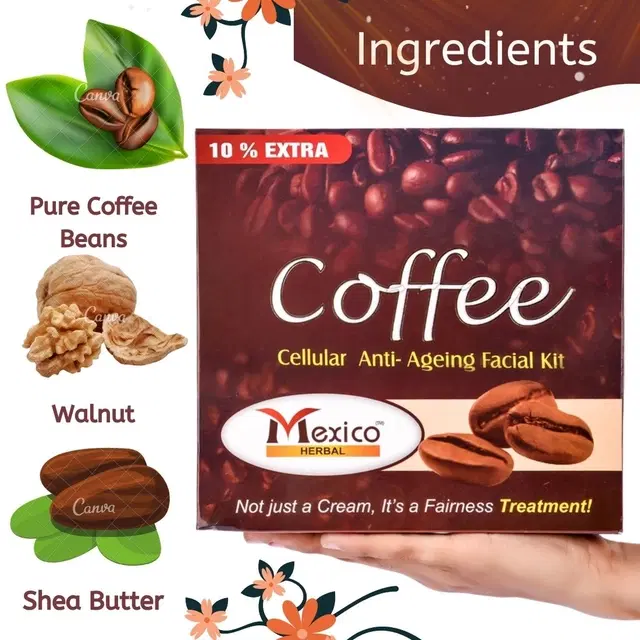Maxico Herbal Coffee Facial Kit, Pack of 2