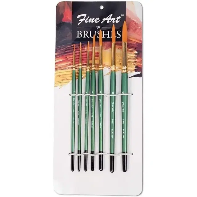 Fine Art Round Brush Kit Tr-7 (s-412) Sizes 0,2,4,6,8,10,12