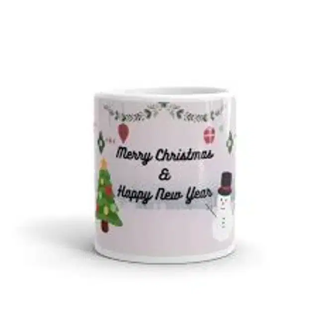 Ceremic Printed Coffee Mug, White, 350 ml