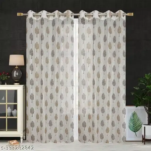 Polyester Curtain for Door, Multicolor, 7 Feet