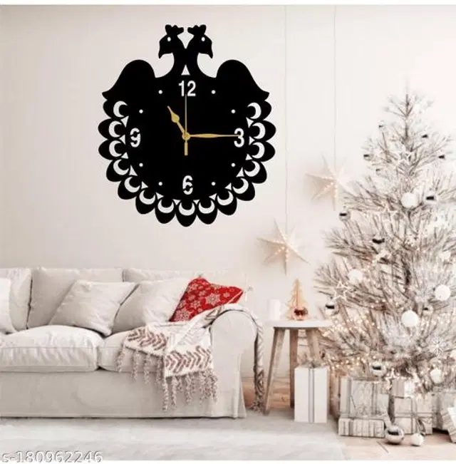 Wooden Wall Clock, Black