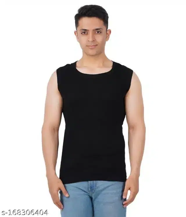 Gym Vests for Men (Black, XS)