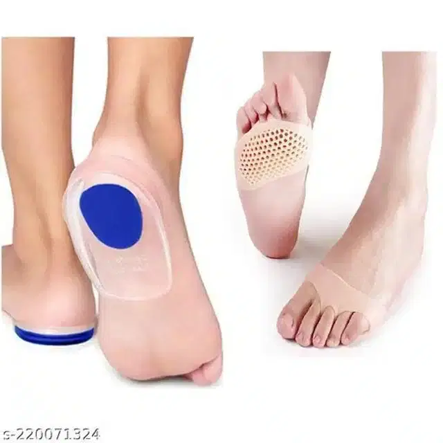 Moisturizing Silicon Gel Pad with Foot Pad, Transperent, Set of 2