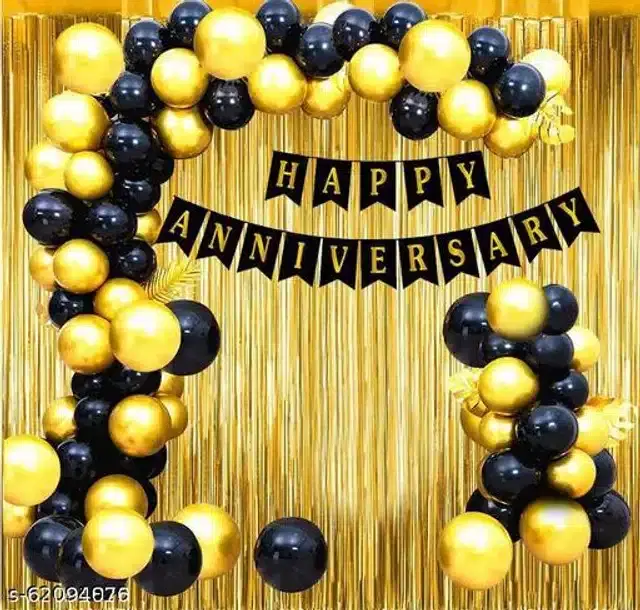 Birthday Decoration Kit, Black & Gold