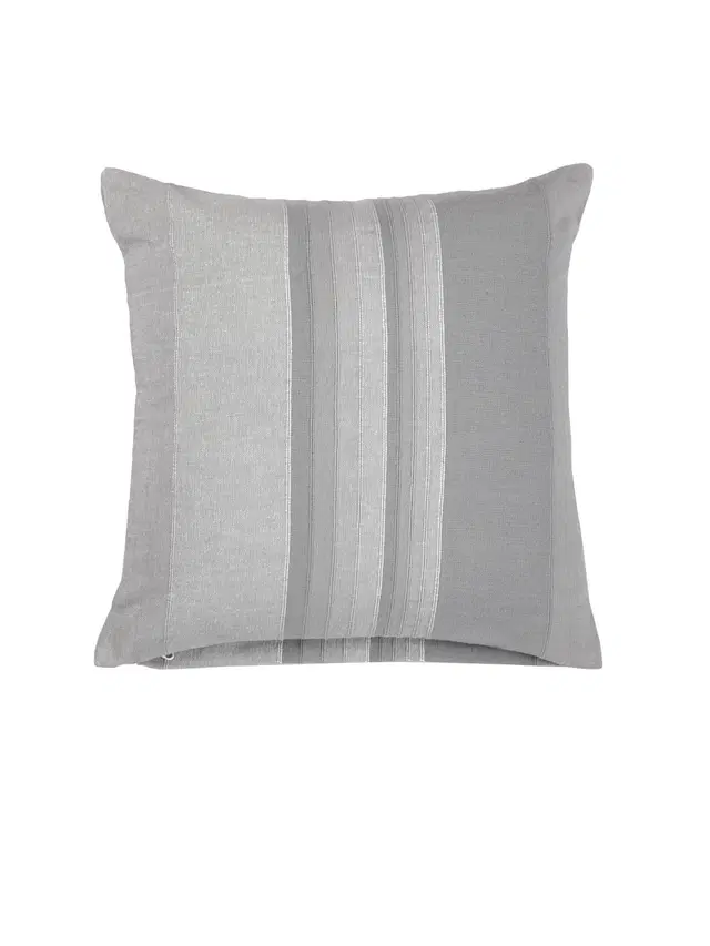 Cotton Cushion Cover, Grey, 14x14 inches