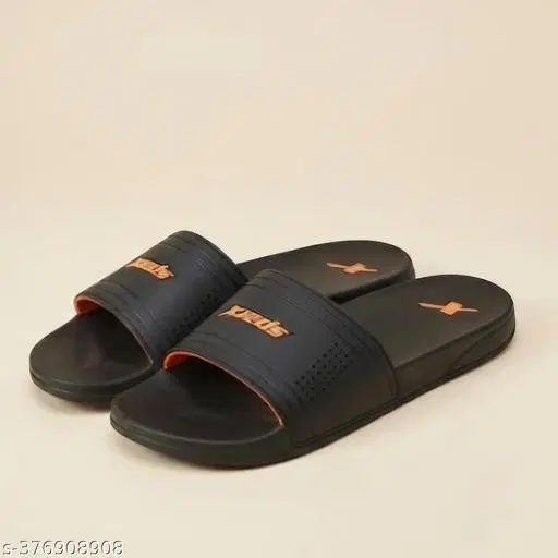 Sparx Sliders for Men (Black, 8)