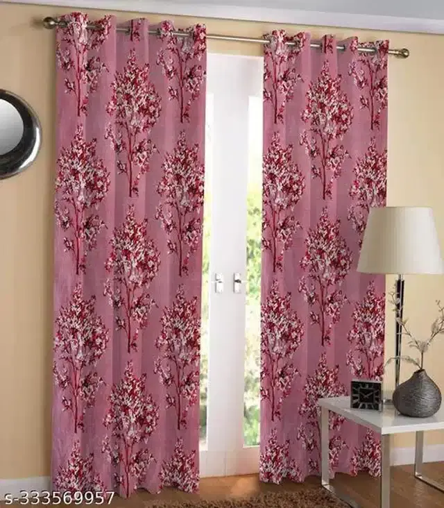 Polyester Curtain for Door, Multicolor, 7 Feet