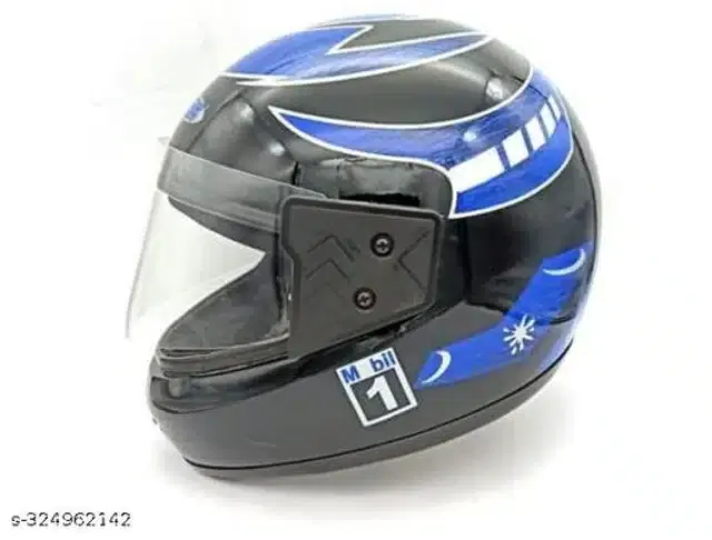 Full Face Helmet for Men & Women, Black & Blue