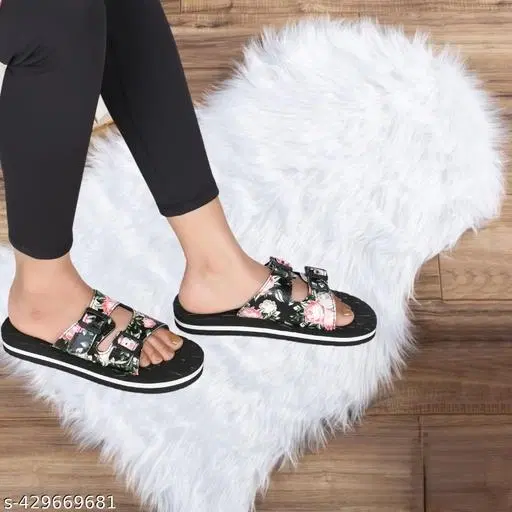 EVA Sandals for Women (Black, 6)