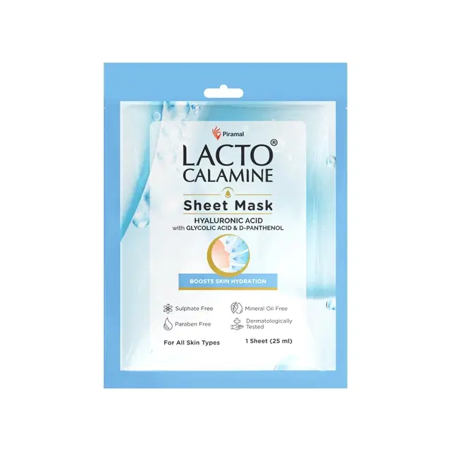 Lacto Calamine Hyaluronic Acid Sheet Mask 25 ml (1 Sheet)