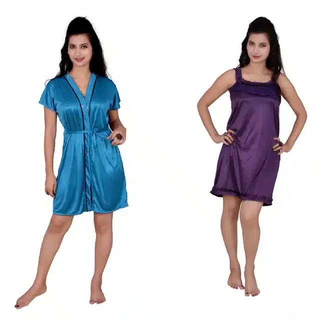 Babydoll for Women, Pack of 2 (Multicolor, Free Size)