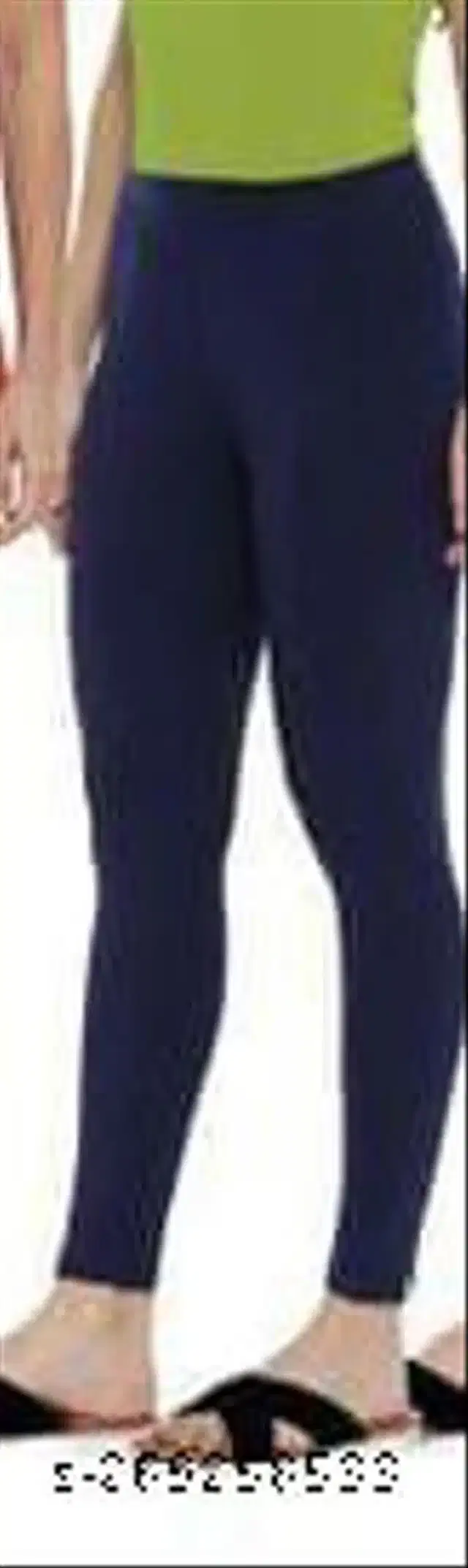 Polycotton Leggings for Women (Navy Blue, Free Size)