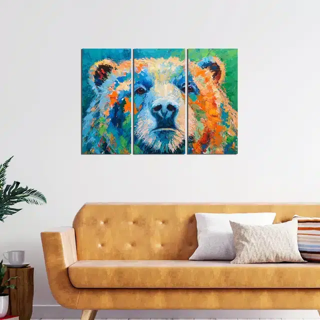 Wooden Wall Paintings, Set of 1, Multicolor, 24x16 Inches