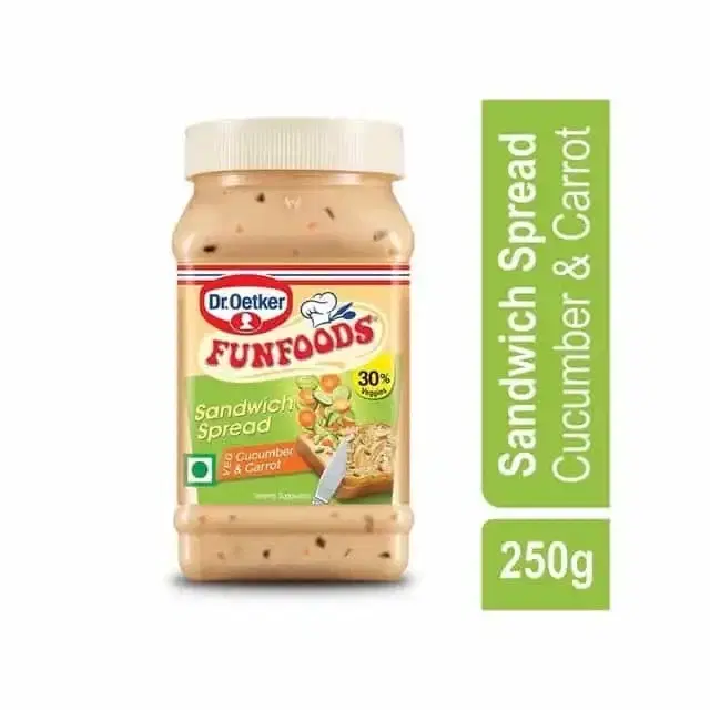 Dr. Oetker Funfoods Eggless Cucumber & Carrot Sandwich Spread 225 g