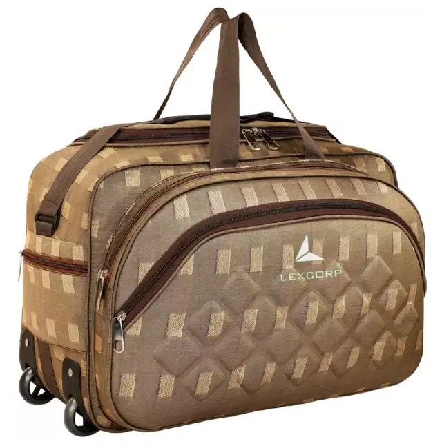 Polyester Duffel Bag, Brown, 60 L