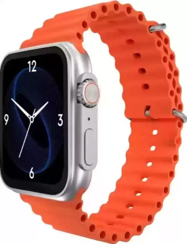 Silicone T800 Ultra Smartwatch for Men & Women, Orange