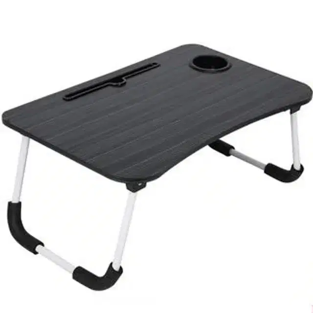 Portable & Foldable Study Table with Drawer, Black