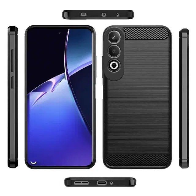Rubber Mobile Back Cover for 1+ Nord 5 / Oneplus Nord5, Black