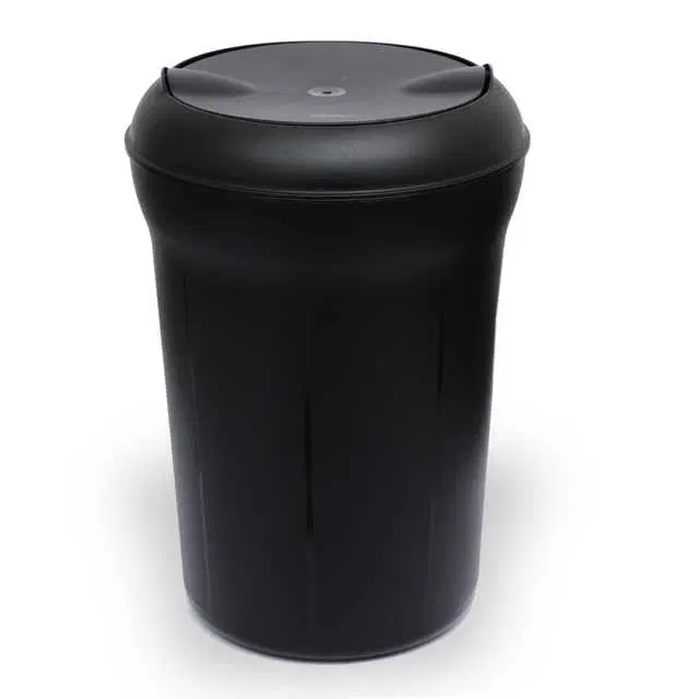 Plastic Dustbin Garbin For Home & Office Use, Black, 25 Cm, J-70