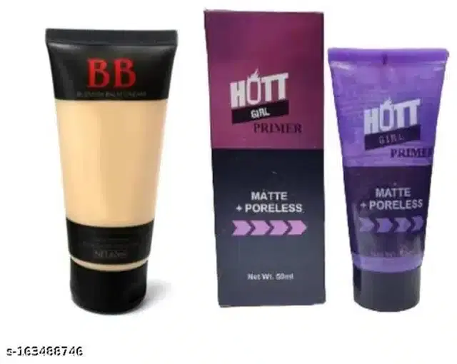 BB Cream, 60 ml with Hott Girl Face Primer, 50 ml, Set of 2