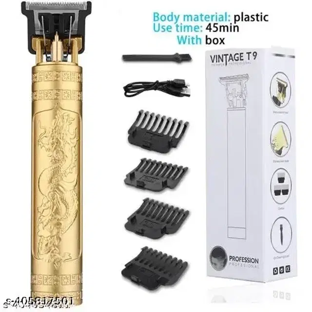 Rechargeable Professional Hair Trimmer for Men & Women, Gold