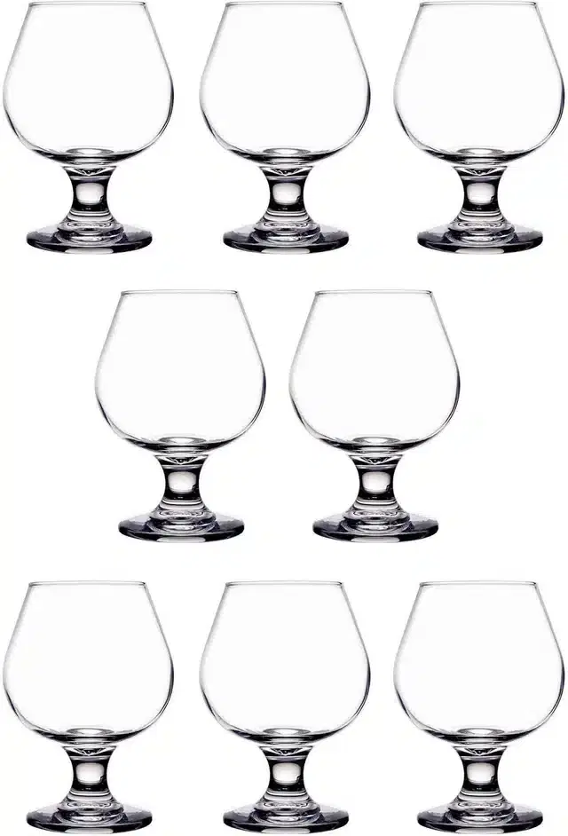 Liquor cum Cocktail Glasses, Transparent, 300 ml, Pack of 8