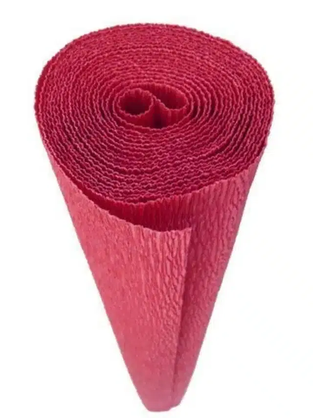 Crepe Gift Paper Roll, Red, 8 Feet