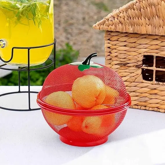 Apples Shape Net Fruits & Vegetables Basket for Kitchen, Fruit Basket with Net Cover,