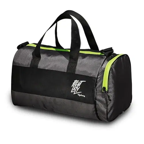 Lifelong Gym Bag/Sports & Travel Bag/Unisex (Grey Black) (llgb05)