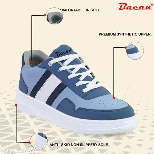 Casual Sneakers for Men (Blue, IND-9)