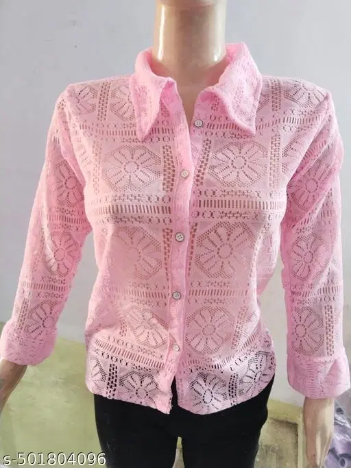 Casual Top & Bottom Sets for Women (Pink, S)