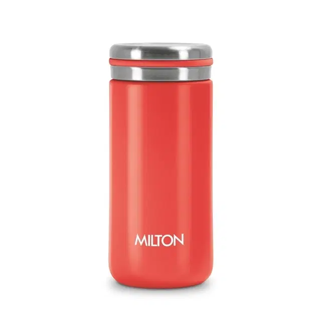 Milton Shiny 200 Thermosteel Water Bottle 190 ml, Long Hours Hot and Cold I Leak Proof Lid, ISI Certified I Vacuum Insulated I for Office, Gym, School I Blue