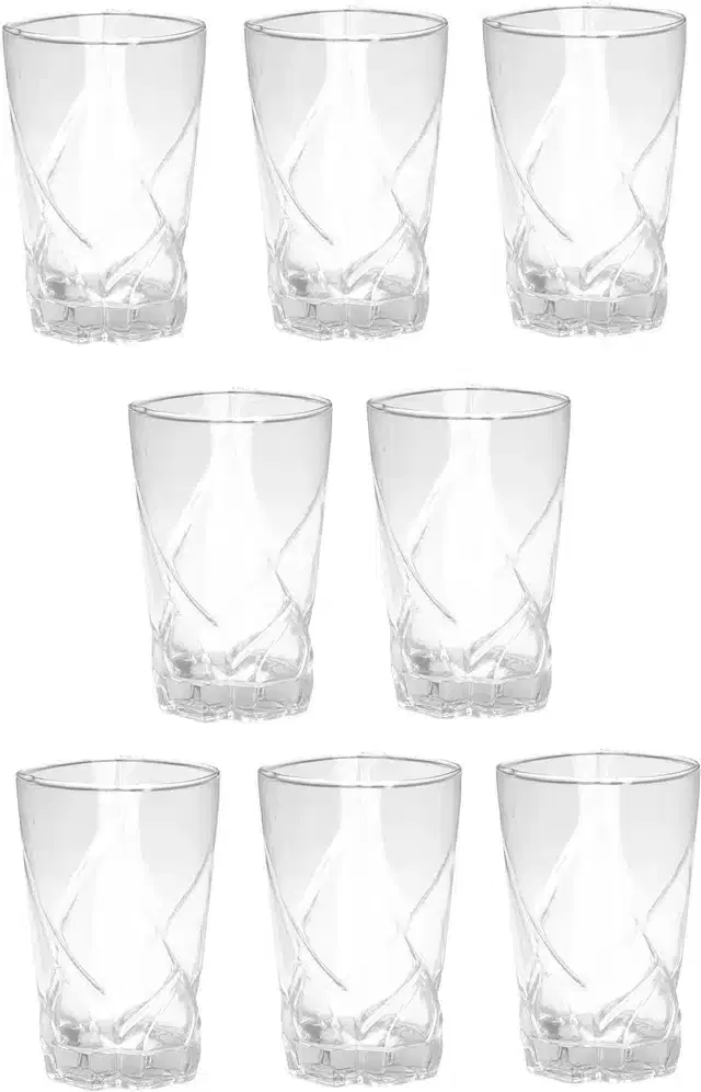 Liquor cum Cocktail Glasses, Transparent, 280 ml, Pack of 8