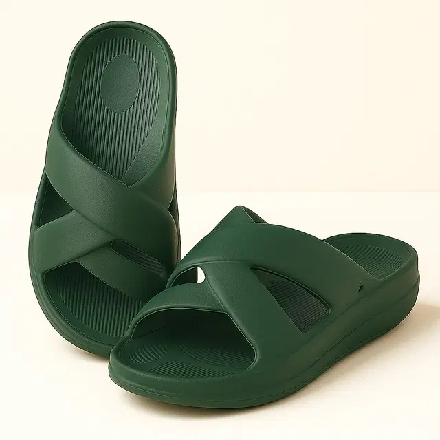 Sliders for Women (Bottle Green, 5)