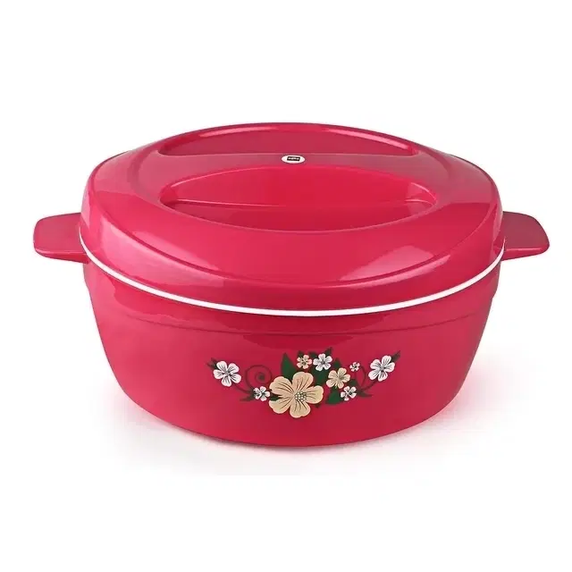 Cello Roti Plus, 1500 ml, Pink | Insulated Casserole | Keeps Food Hot & Fresh | Sturdy Locking Lid