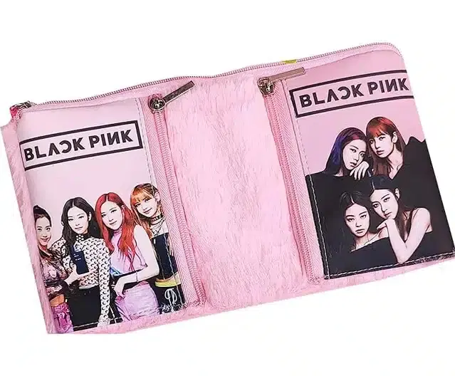 Black Pink Pouch for Kids, Multicolor