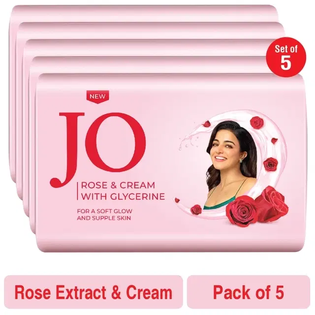 Jo Rose Extract & Cream Soap 5X100 g (Pack of 5)