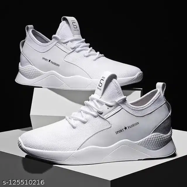 Casual Shoes for Men (White, 6)