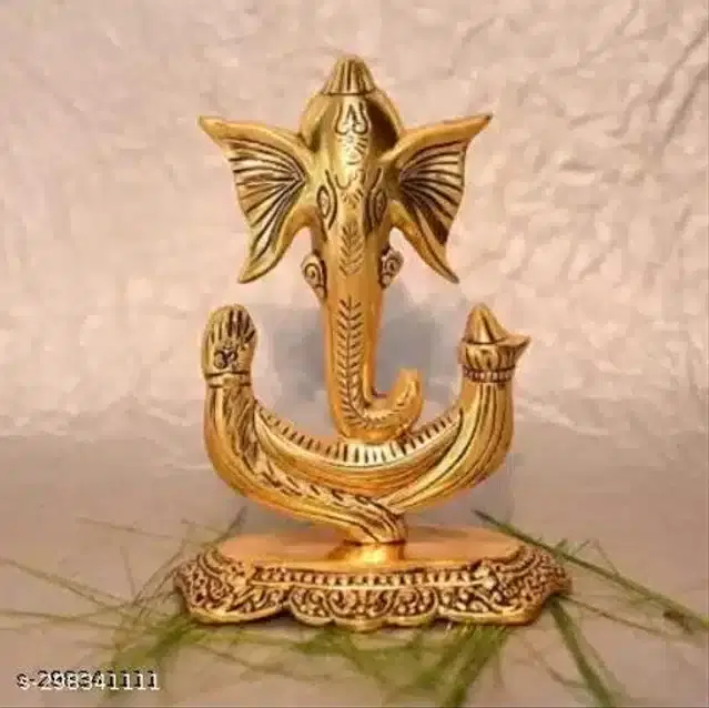 Metal Lord Ganesha Idol, Gold