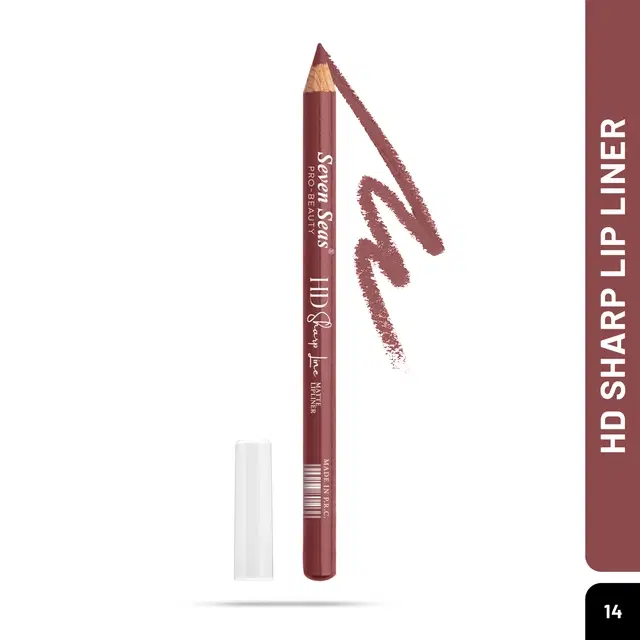 Seven Seas HD Sharp Line Lip Liner, Nude Plum (Free Size)